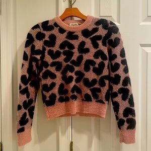 Saint Laurent Leopard Heart Sweater